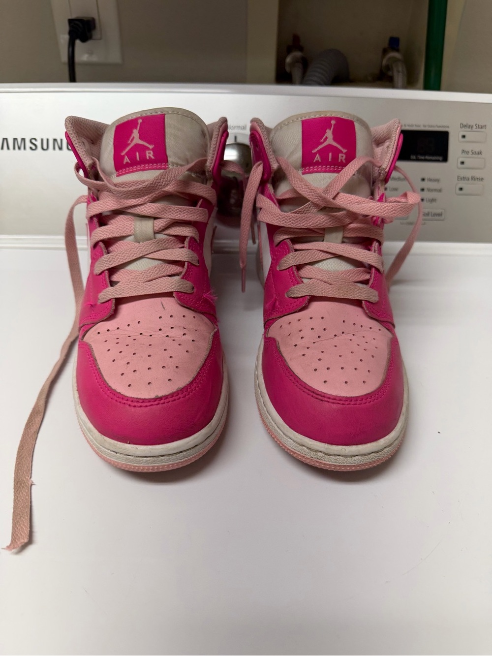 Nike Youth 6Y Pink Two-Tone High-Top Sneakers